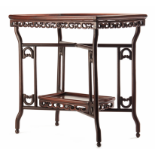 AN ANTIQUE CHINESE HONGMU FOLDING TRAY TABLE