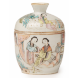 A CHINESE FAMILLE ROSE BOWL AND COVER