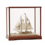 A JAPANESE STERLING SILVER SAILING SHIP MODEL