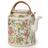 A CHINESE CANTON FAMILLE ROSE TEAPOT