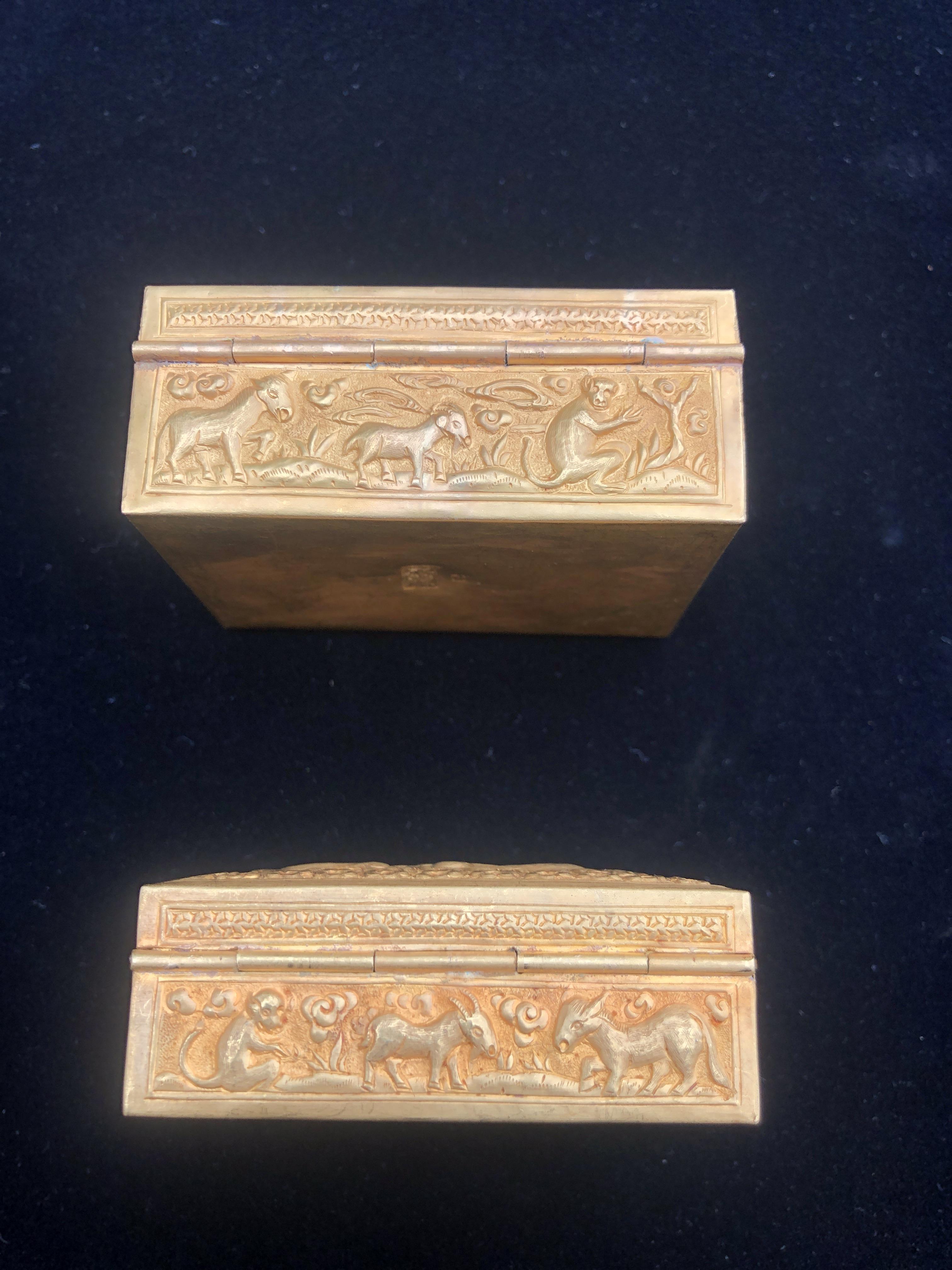 TWO ANTIQUE CHINESE 20K GOLD WEDDING BOXES - Image 10 of 18