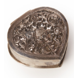 A SMALL CAMBODIAN WHITE METAL TRINKET BOX