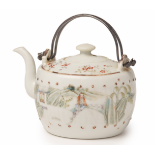 A SMALL CHINESE FAMILLE ROSE TEAPOT