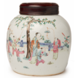 A CHINESE FAMILLE ROSE GINGER JAR