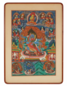 AN ANTIQUE TIBETAN THANGKA