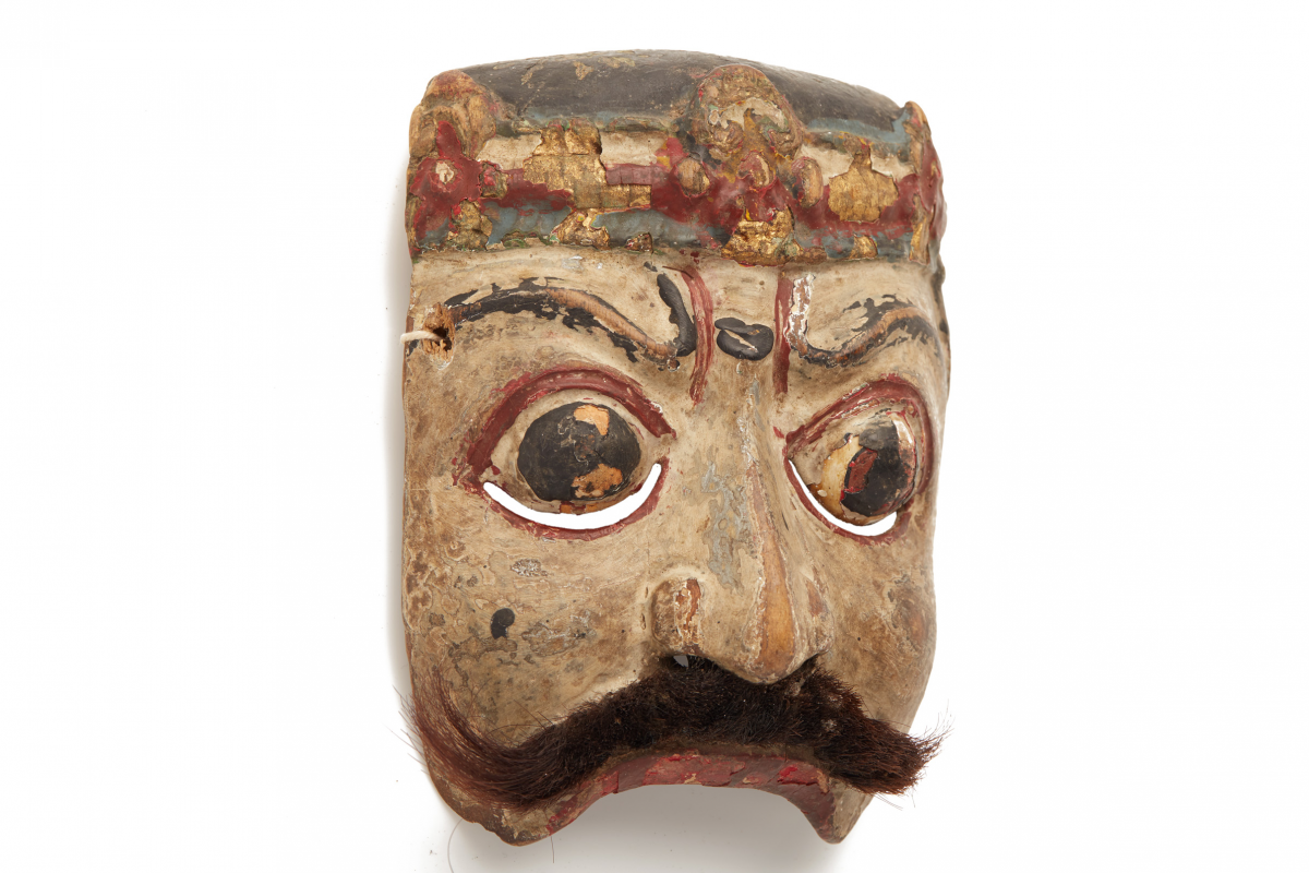 A MASK OF AMAQ DARMI, FROM THE TOPENG THEATER - Image 3 of 4