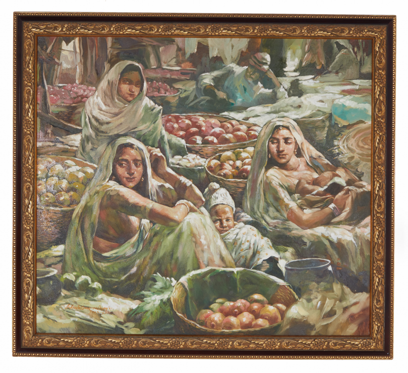 SUBRATA GANGOPADHYAY (INDIAN, B.1959) - INDIAN MARKET SCENE