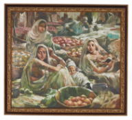 SUBRATA GANGOPADHYAY (INDIAN, B.1959) - INDIAN MARKET SCENE