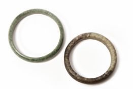 TWO JADE BANGLES