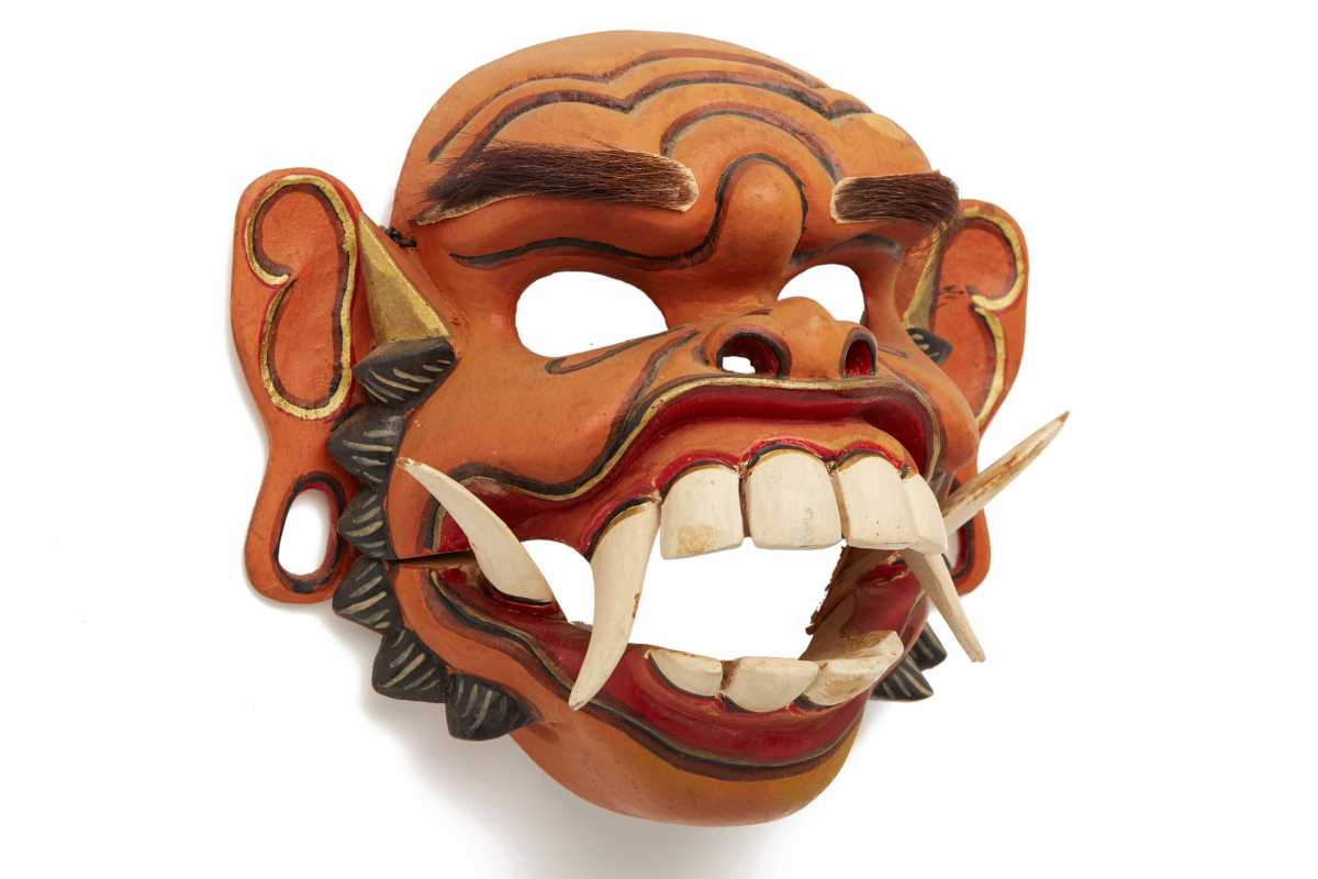 A MASK OF CELULUK, FROM THE BARONG CALONARANG THEATER - Image 3 of 5