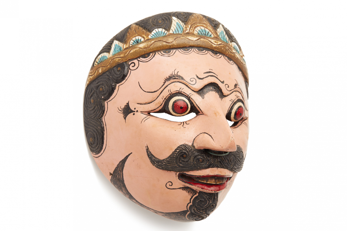 A MASK OF BELANDA, FROM THE TOPENG THEATER - Image 2 of 6
