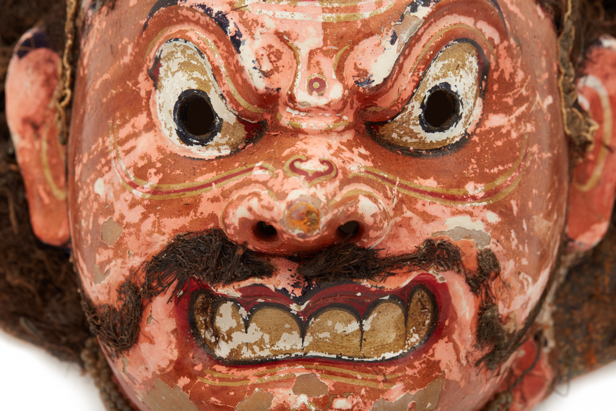 A CARNIVAL PAPIER-MACHE MASK, FROM INDIA - Image 5 of 7