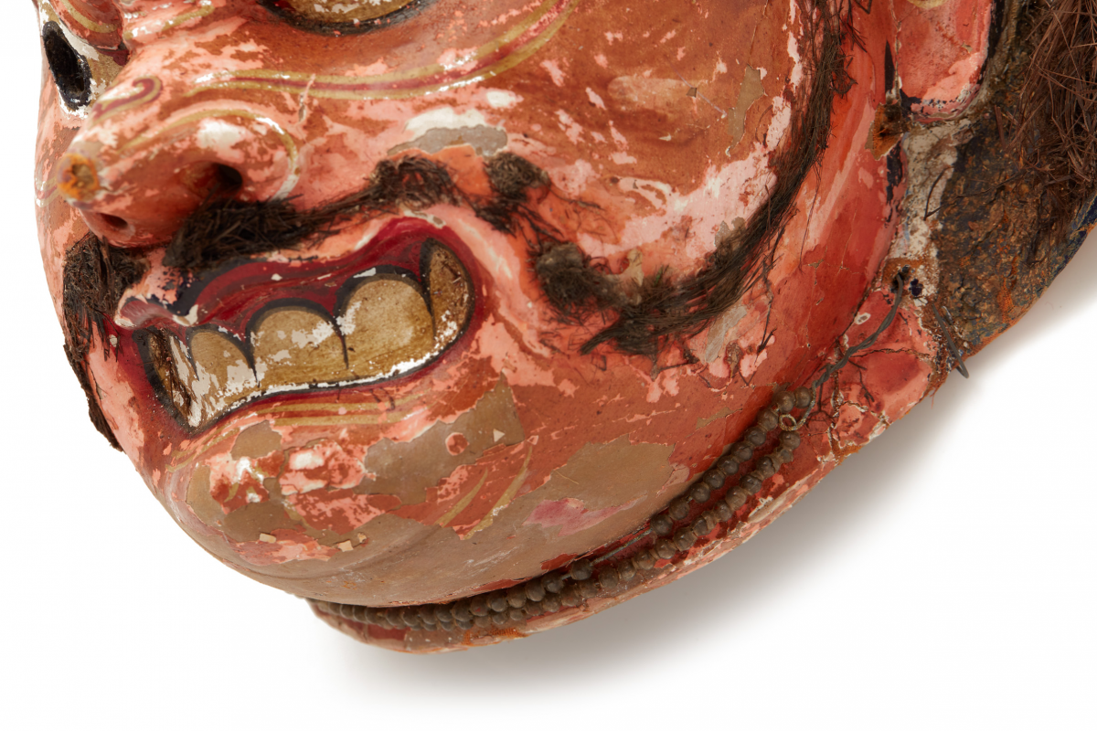 A CARNIVAL PAPIER-MACHE MASK, FROM INDIA - Image 4 of 7