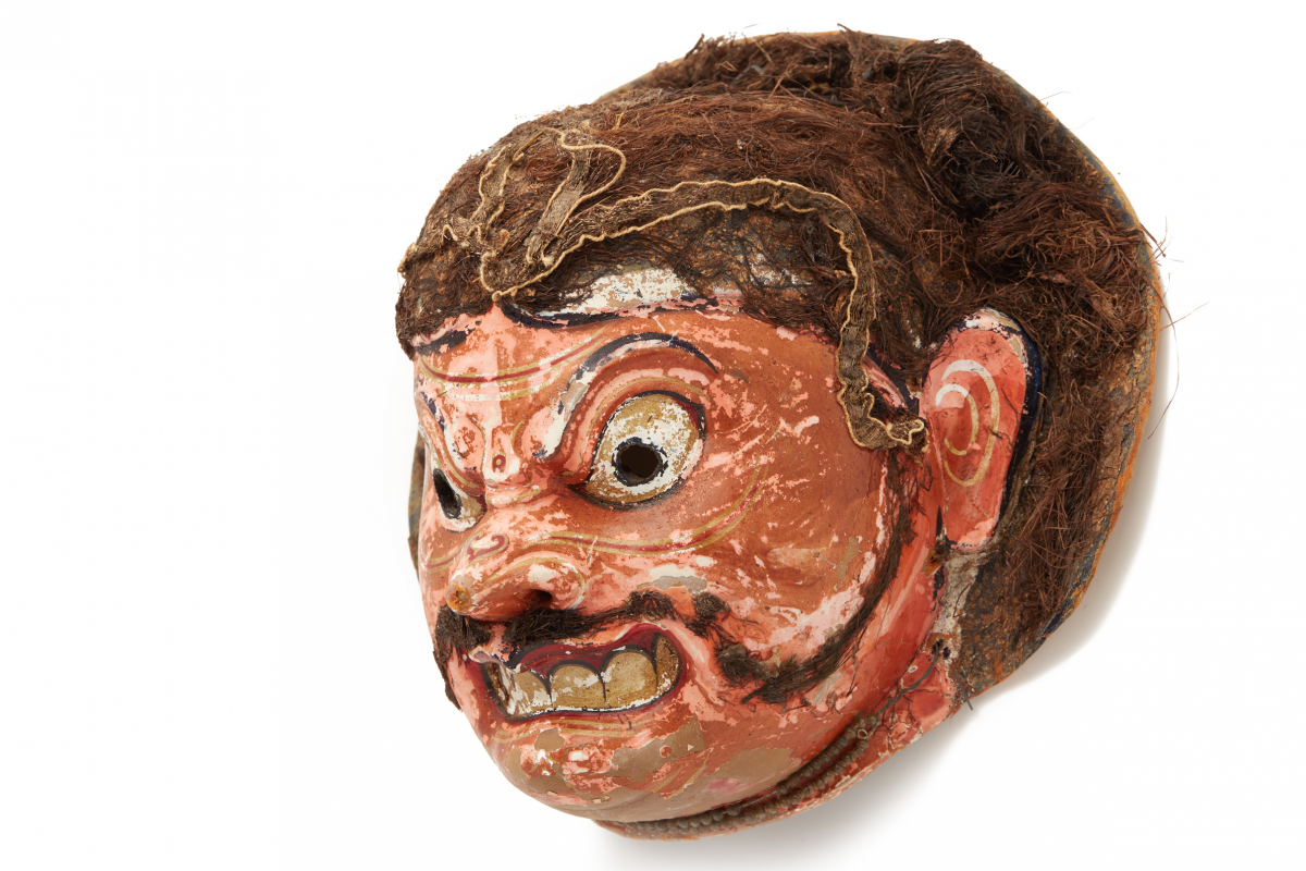 A CARNIVAL PAPIER-MACHE MASK, FROM INDIA - Image 2 of 7