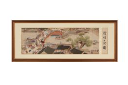 A LARGE EMBROIDERED PICTURE AFTER 'QINGMING SHANGHE TU'