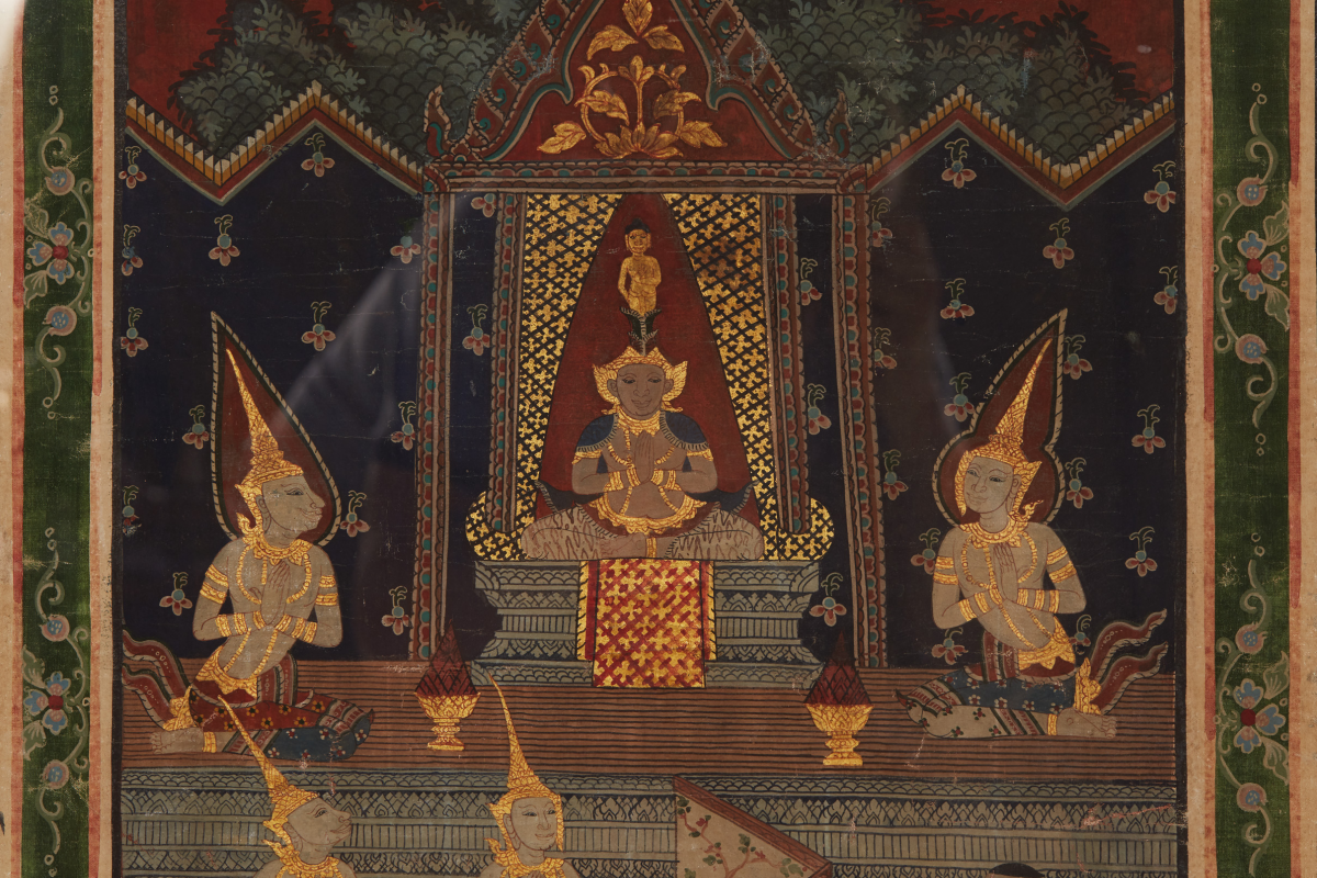 AN ANTIQUE THAI BUDDHIST MANUSCRIPT - Image 2 of 3