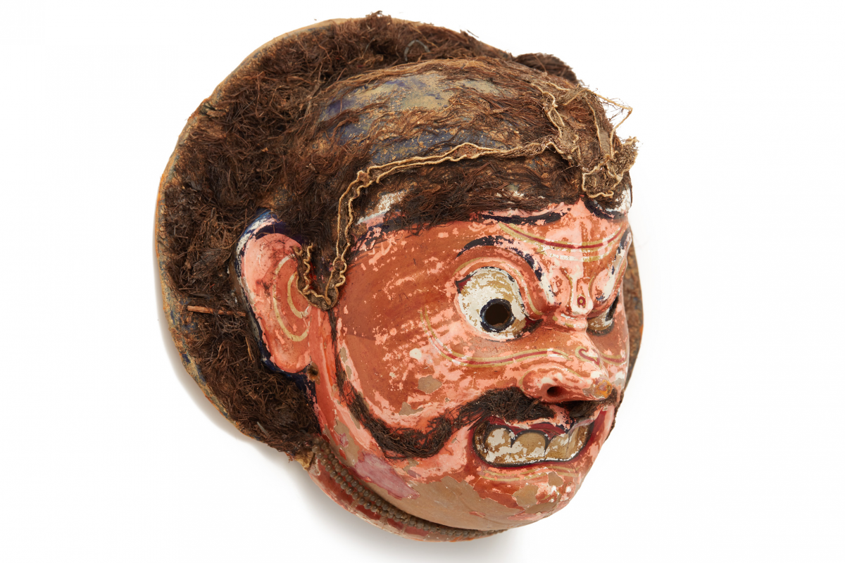 A CARNIVAL PAPIER-MACHE MASK, FROM INDIA - Image 3 of 7