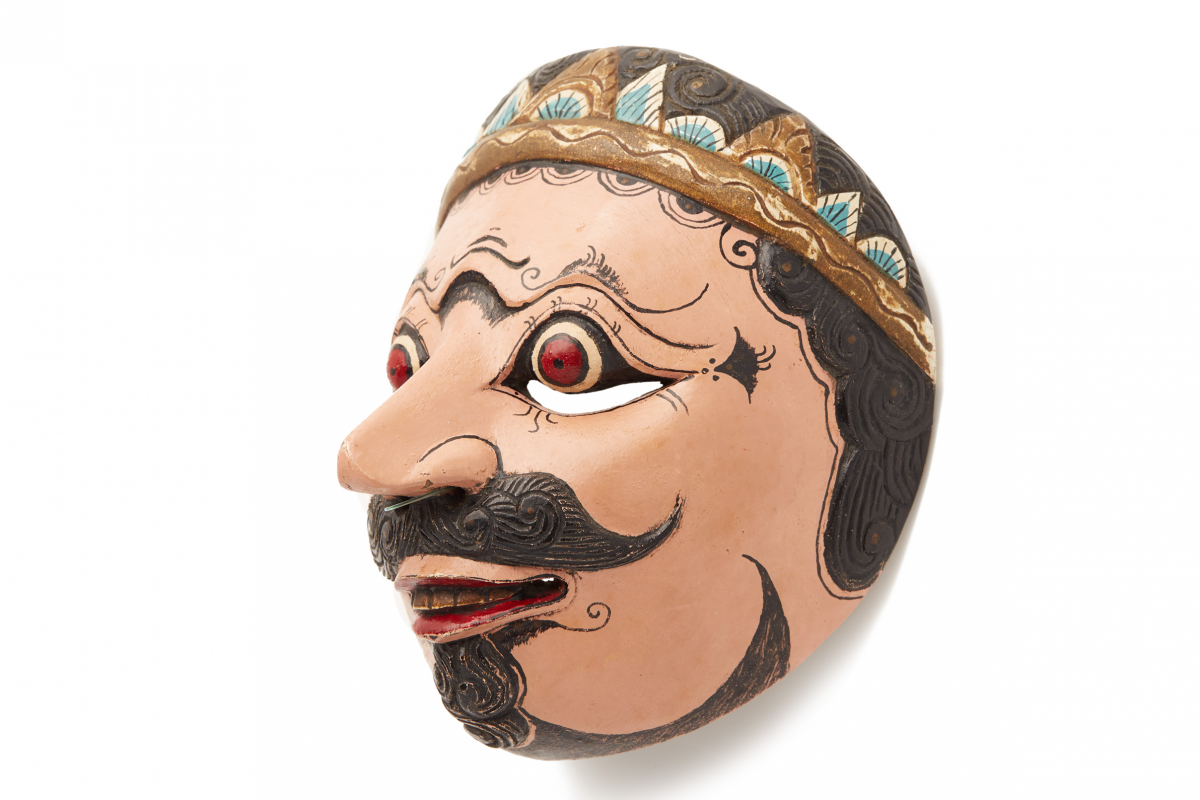 A MASK OF BELANDA, FROM THE TOPENG THEATER - Image 3 of 6
