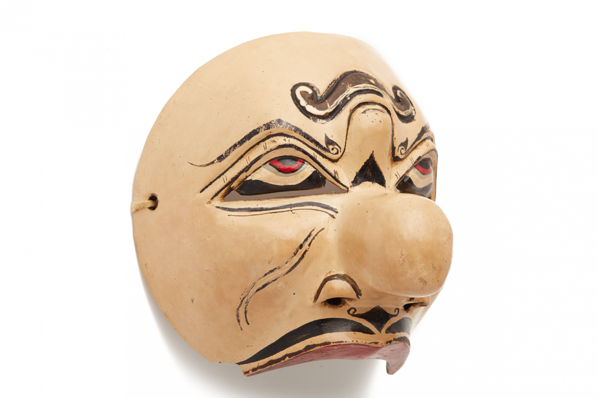 A MASK OF PENTUL, FROM THE TOPENG THEATRE - Image 3 of 5