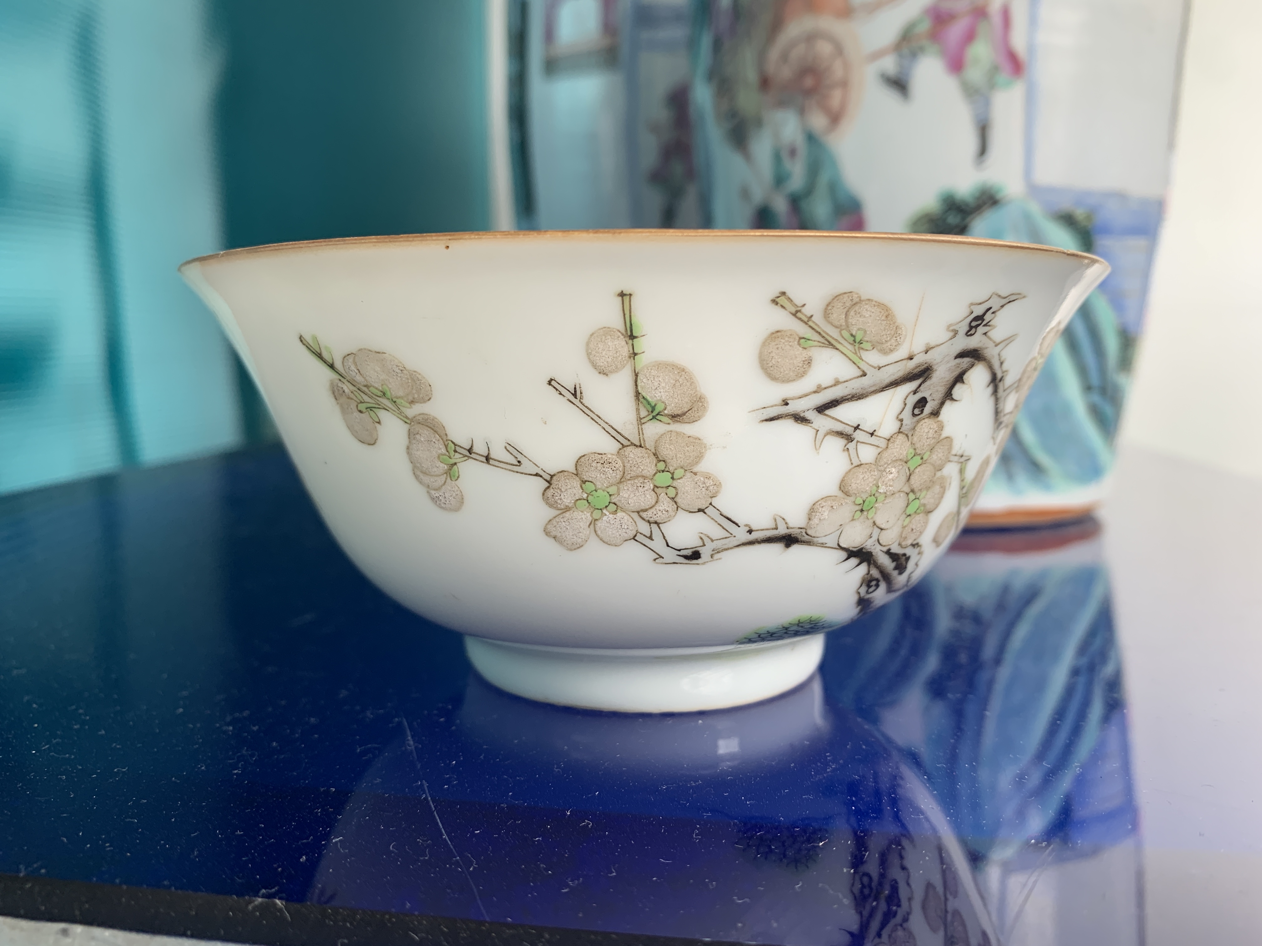 A FAMILLE ROSE PORCELAIN PRUNUS BOWL - Image 8 of 12