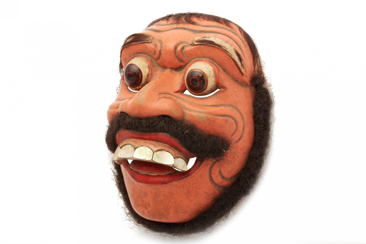 A MASK OF JAUK KERAS, FROM THE BARONG CALONARANG THEATER - Image 4 of 5