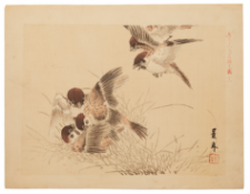 IMAO KEINEN (JAPANESE, 1845-1924) - MOZU BIRD