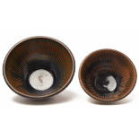 TWO HENAN RUSSET-STRIPED BROWN GLAZED BOWLS (1)