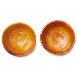 A PAIR OF SMALL YELLOW-GLAZED BOWLS