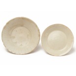 TWO WHITE WARE CIRCULAR DISHES