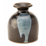 A SMALL PHOSPHATIC-SPLASHED POTTERY VASE