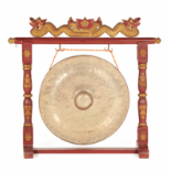 A LARGE ANTIQUE ORIENTAL GONG