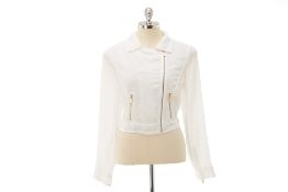 A BLACK LABEL BY CHICOS WHITE JACKET