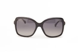 A PAIR OF CHANEL BLACK JEWELLED SUNGLASSES