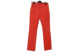 A PAIR OF ESCADA 'FLAME LIPSTICK' TROUSERS