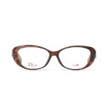 A PAIR OF CHRISTIAN DIOR TORTOISE SHELL READING GLASSES