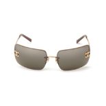A PAIR OF CHANEL GOLD TONE SUNGLASSES