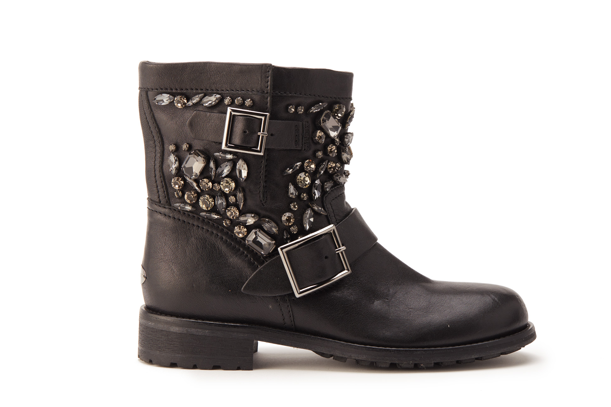 A PAIR OF JIMMY CHOO 'CRYSTAL YOUTH' BOOTS EU 38 - Image 2 of 4