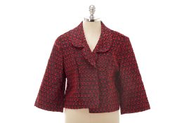 A HEART BLACK & RED BOLERO STYLE JACKET