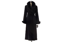 AN ELLEN TRACY BLACK WOOL COAT