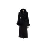 AN ELLEN TRACY BLACK WOOL COAT