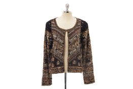 A CALYPSO ST BARTH GOLD & BLACK SEQUINNED JACKET