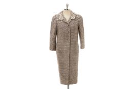 A ST JOHN COUTURE METALLIC SEQUIN COCKTAIL COAT