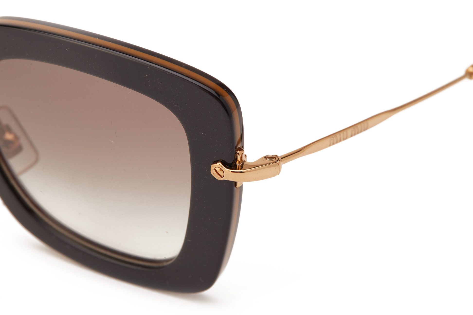 A PAIR OF MIU MIU BLACK SUNGLASSES - Image 3 of 4