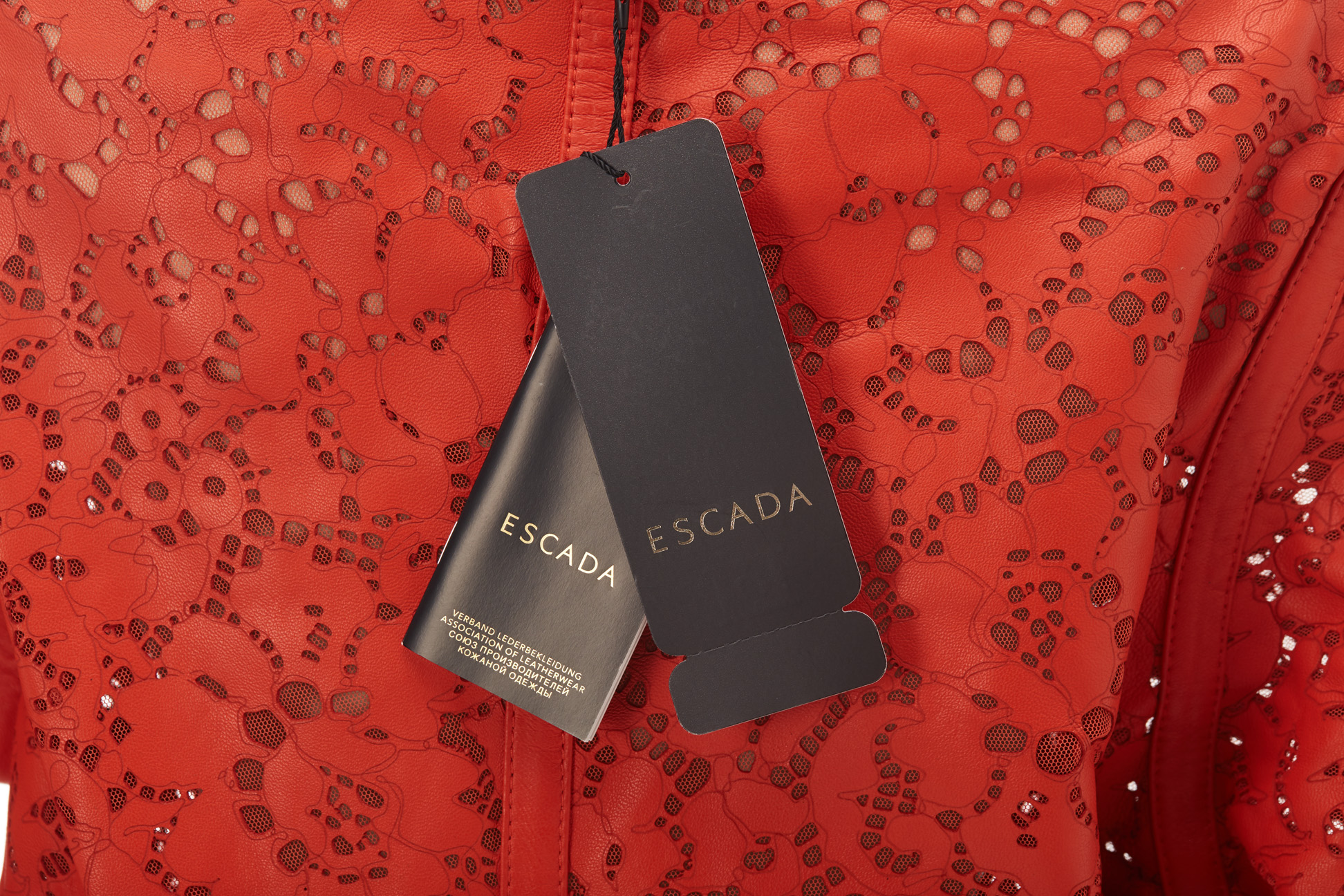 AN ESCADA 'LASCOT GLADIOLA' LEATHER JACKET - Image 4 of 4