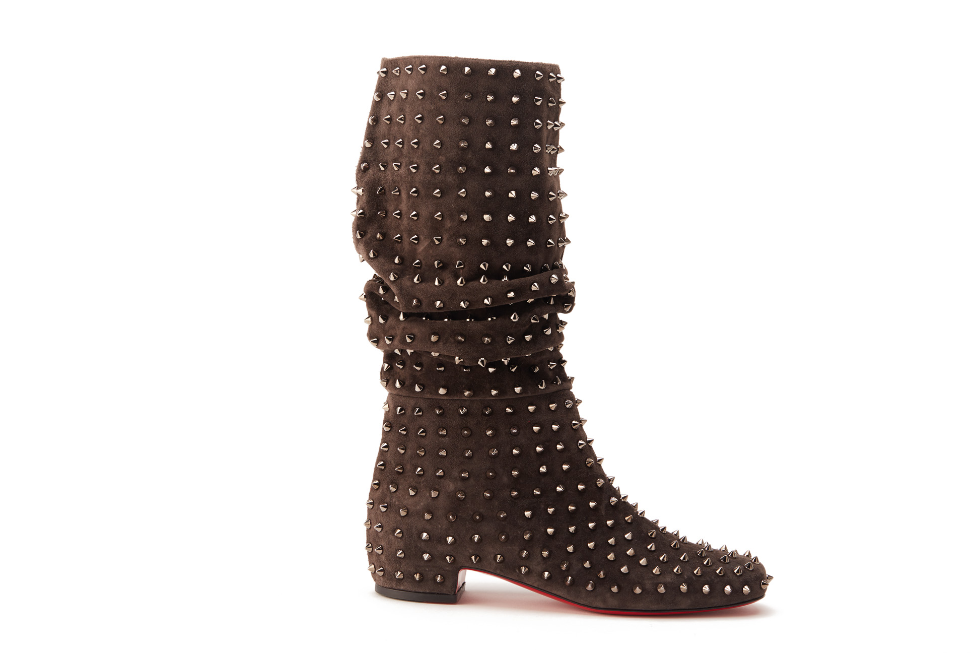 A PAIR OF CHRISTIAN LOUBOUTIN SPIKED BOOTS EU 41 - Image 2 of 4