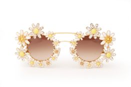 A PAIR OF DOLCE & GABBANNA 'MARGHERITE' DAISY SUNGLASSES