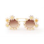 A PAIR OF DOLCE & GABBANNA 'MARGHERITE' DAISY SUNGLASSES