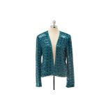 A CALYPSO ST BARTH SEQUINNED SILK CARDIGAN