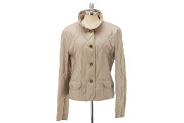 A BURBERRY QUILTED HONEY JACKET