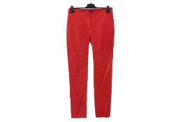 A PAIR OF ESCADA 'LAKER TIVOLI' LEATHER TROUSERS